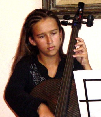 Sorena playing the cello