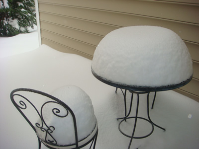 Snow on the deck