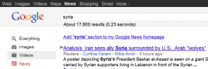 Syria on Google News